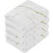 SUABO White Marble Gold Print Washcloths Set 6 - Absorbent & Quick Drying Fingertip Towels for Bathroom, Spa, Gym & Kitchen - Buy Online on SooperMarket.com
