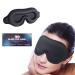 HUIBENYOU 3D Eye Covers for Sleeping Unisex Sleep mask Completely Blindfold Suitable for Lunch Breaks Insomnia Rest Anytime use Leica ice Sleeping mask Soft and Comfortable Sleeping mask 2 pcs Black.