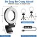 FDKOBE Webcam Lighting Ring Light for Laptop/Computer - 4'' Small Video Conference Lighting with Mount & Tripod, 3 Light Modes, 10 Brightness Levels - Selfie 3000k - Buy Online on SooperMarket.com
