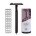 Black Double Edge Safety Razor Classic Razor Set for Men Zero Waste Razor with 10 Replacement Double Edge Blades Metal Razor Matte Black-new