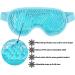 Blue Gel Eye Mask Cooling and Warming Treatment for Tired Puffy Eyes Headaches Hayfever Dry Eyes Reversible Design Silicone Velvet Adjustable Straps - Buy Online on SooperMarket.com