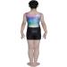 Aosva Girls Gymnastics Leotard Sparkle New Geometry Design | 9-10 Years (150CM) | Black Rainbow Set - Buy Online on SooperMarket.com
