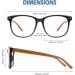 Shop Happy Store CN81 Large Oversized Bold Frame UV 400 Clear Lens Horn Rimmed Glasses - Black Brown Transparent | International Shipping Available - Buy Online on SooperMarket.com