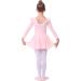 Danswan Toddler Girls Ballet Leotard with Glitter Skirt - Ballet Pink, A3 (Long Sleeve) 4-5T - Buy Online on SooperMarket.com