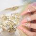10Pcs Shiny Alloy Butterfly Nail Charms - Metal Rhinestones for Women's DIY Acrylic Nail Decor - Buy Online on SooperMarket.com