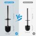 Toilet Bowl Brush Holder Set: 2 Pack Modern Deep Cleaning Bathroom Toilet Scrubber with Caddy for rv - Rim Decorative Accessories Cleaner Brushes for Toilet - Bronze A-bronze - Buy Online on SooperMarket.com
