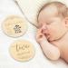 Wooden Baby Milestone Cards - 12-Piece Pregnancy & Monthly Gift Set for Expectant Mothers - Buy Online on SooperMarket.com