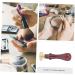 MUSISALY 3 Pcs Dispensing Plate Tool Espresso Hand Tamper Pressing Seal Mold Eye Makeup Tool Wooden Handle - Buy Online on SooperMarket.com