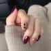 Wine red leopard print autumn and winter wearing manicure products fake nails patches waterproof detachable nail patches JP927 - Buy Online on SooperMarket.com
