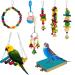 Yorgewd 8-Pack Bird Toys Parrots Cage Toys Hanging Swing Shredding Chewing Perches Parrot Toy Parrot Bite Toy for Budgie Cockatiels Conures Finches Small Parakeets