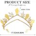 Zoestar Rhinestone Tiaras and Crowns Gold Mirror Tiara Headband Crystal Bridal Headwear for Women - Buy Online on SooperMarket.com