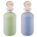Gjinxi 2 pieces silicone travel bottles 200 ml of leakproof refillable empty travel size containers container travel bottles travel essentials hand luggage suitable for bathroom shampoo facial cleaner body washing