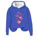 oelaio 2024 Valentines Day Shirts for Women Cute Love Heart Graphic Tees Casual Loose Long Sleeve Round Neck Pullover Tops