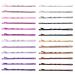 96pcs Glitter Powder Hair Clips Stoving Varnish Hair Pins Bobby Pins Metal Styling Barrettes (Golden  Pink  Purple and Black Each Sheet)