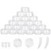 25PCS 3 Gram Sample Containers 3ml Empty Jars with Lids Small Cosmetic Containers Mini Sample Jars with 2PCS Mini Spatulas for Make Up Oils Lotion Powder Paint Jewelry Lip Balms(Clear Lid) 25 Count Clear