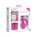 Matchstick Monkey Antimicrobial Teething Starter Set - 1 Flat Face Teether 1 Animal Teether 2 Silicone Finger Toothbrushes 3 Months Old+ Pink Monkey Pink Monkey Set 3 Months Old+