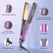 Professional Hair Straightener - 1.18" Ionic Titanium Flat Iron & Curler Fast Heat Up LED Display Gray - Buy Online on SooperMarket.com