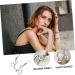 PRETYZOOM Heart Hoop Earrings for Women - Silver Ear Pendant Decor for Nurses & Medical Professionals | Delicate Alloy Jewelry - Buy Online on SooperMarket.com