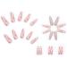 Luvadeyo 24pcs Coffin Long Press on Nails - Shiny Full Cover Pink Heart Acrylic Fake Nails for Women & Girls - Buy Online on SooperMarket.com