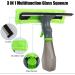 ZABEES 3 In 1 Glass Scraping Wiper Spray Scraper Brush Water Spray Window Cleaner Microfiber Cloth Pad Kit Household Cleaning Tool - Buy Online on SooperMarket.com