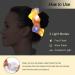 Anglecai LED Hair Scrunchies - 10 Colors Light Up Hair Bands with 3 Modes | Glow in the Dark Elastic Hair Ties for Women Girls - Buy Online on SooperMarket.com