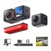 Insta360 ONE RS Twin Edition  Waterproof 4K 60fps Action Camera & 5.7K 360 Camera with Interchangeable Lenses, Stabilization, 48MP Photo, Active HDR, AI Editing Motorcycle Kit