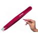 Wide Grip Slant Tweezers - German Stainless Steel - Hand-Filed Slanted Tips for Ultra-Precision - Tweezers for Eyebrows and Nose/Ear/Facial Hair - Professional Grade (Mehroon)