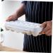 KOMBIUDA 2pcs Anti-Collision Damage Chicken Egg Tray for Refrigerator Egg Fridge Organizers re-usable Grey 30X11X6.5CM - Buy Online on SooperMarket.com