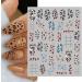 Cartoon Nail Art Stickers - 7 Sheets 3D Self-Adhesive Decals for Women and Girls - Holographic Cow, Butterfly, Leopard Print Designs - Nail Art Supplies - Buy Online on SooperMarket.com