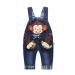 KIDSCOOL SPACE Baby Boy Girl Jean Overalls Toddler Denim 3D Monkey Dungarees Pants 3-4 Years Blue-1575