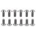 Wanyifa 12Pcs Ti Titanium Bolts Torx M5x10 Bicycle Bike Disc Brake Cycle Rotor Screws Gr5