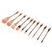 10pcs Pink Gold Makeup Brush Set - Face & Eyeshadow Brushes for Powder Cream & Liquid Makeup - Buy Online on SooperMarket.com