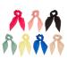 Chiffon Scarf Hair Scrunchies 14 Pack - 7 Striped 7 Solid - Women's Stylist Accessories - Buy Online on SooperMarket.com