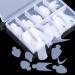 BNG 120 Pcs French Nail Forms Sticker Duet System Silicone Nail Forma Pads 10 * 12 Stickers Soft Reusable Stencil Dual Form Extension for French Manicure - Buy Online on SooperMarket.com