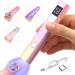 SAVILAND 12W Handheld LED UV Nail Lamp Fast Curing: Portable Mini UV Nail Lamp for Gel Nails 3 Timers 10/30/60S LED UV Lamp Rechargeable USB Nail Dryer for Home Personal DIY Self Use C-Pink Handheld Nail Lamp