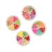 PLAFOPE 4 Box Manicure Decals Fingernail Decals Slice Nail Decoration DIY Nail Slice Decorations Self-adhesive Nail Decals Cellphone Decoration Nail Art Stickers Fruit Nail Stickers