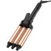 Hair Waver 3 Barrel Curling Iron Ceramic Tourmaline Hair Crimper Iron with Digital Display Dual Voltage