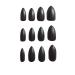 Fat-catz-copy-catz 24x Full Coverage Smooth Matte Stiletto pointed False Fake salon Nails Makeup (24x Matte Black Nails)