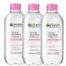 Garnier Micellar Water Set All-in-1 Makeup Cleanses and Moisturizes No Rinse 400 ml 3 pieces