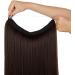 Halo Long Synthetic Hair Extensions Invisible Wire Headband 22 Inch Straight 4.4 Oz - Heat Resistant Fiber - No Clip - Dark Brown Mix Light Auburn - Buy Online on SooperMarket.com