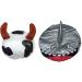 Set of 2 Waterproof Cute Cartoon Shower Cap Children Kids 3D Animal Spa Swimming Bath Hat Hoods Bathroom Products (Cows + Shark Pattern)