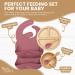 Yum Yum's Set of 6 Baby Feeding Set - Suction Bamboo Plates, Bowl, Wooden Spoons, Bibs | Kids Pink Weaning Set - Buy Online on SooperMarket.com
