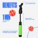 Sportbit Ball Pump with 5 Needles Set - Universal Hand Pump for Volleyball Basketball Football Soccer & Gymnastics - Inflatable Air Pump in Green - Buy Online on SooperMarket.com