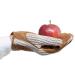 Womens Horseshoe Crochet Back Gloves with Leather Palm Tan 7