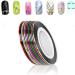 10 Rolls Mixed Colorful Nail Art Striping Tape Lines Width 2mm-Striping Tape for Nail Art-Nail Striping Tape Foil-Nail Striping Tape Thick-Nail Striping Tape with Dispenser-Self-Adhesive DIY Nail Art Tape - Buy Online on SooperMarket.com