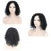 BGHJUE Short Curly Wig - Brazilian Lace Front Human Hair Wig with Baby Hair 35cm Black - International Shipping - Buy Online on SooperMarket.com