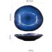 Serving Plates Household Ceramic Dinner Plate Blue Glaze Salad Plate Fruit Plate Bread Plate Irregular Tableware Western Food Plate/Kitchen Supplies for Appetizer Dinner and Desserts (Size : 26.5cm - Buy Online on SooperMarket.com
