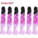 6 Packs Eunice Jumbo Hair Extensions - Colorful Kanekalon Ombre 2Tone 61cm for Crochet Box Braids - Disory - Buy Online on SooperMarket.com