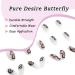 24Pcs Pink Butterfly Press on Nails - Exquisite Design Full Cover Acrylic Nails for Women - Spring Nail Art Decorations - Buy Online on SooperMarket.com