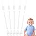 Vicloon Baby Dummy Clips 5 Pcs Dummy Clips for Baby Spring Dummy Clip Boys Girls Soother Pacifier Chain Holder Clips BPA Free Baby Dummy Chain for Teether Toy or Soothie (Transparent)